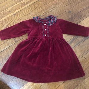Classic Red Velvet Kids Dress